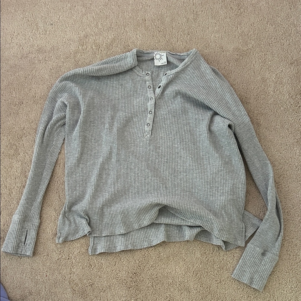 Aerie Offline Waffle Henley Shirt